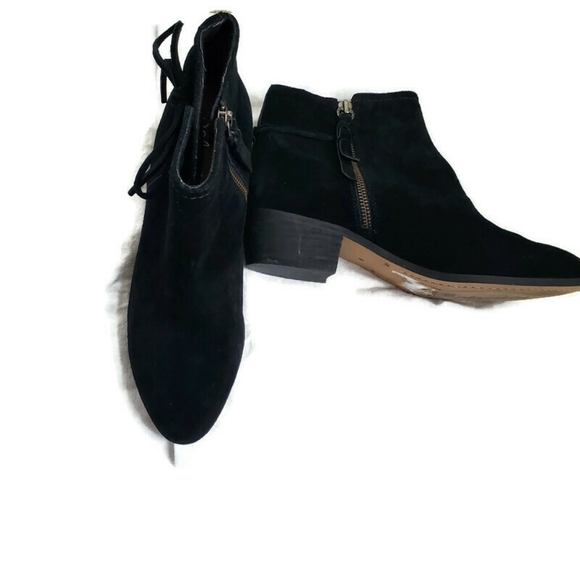 Splendid Suede Ankle Booties with Bow Detail - Picture 2 of 7